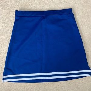 Royal blue cheerleading skirt